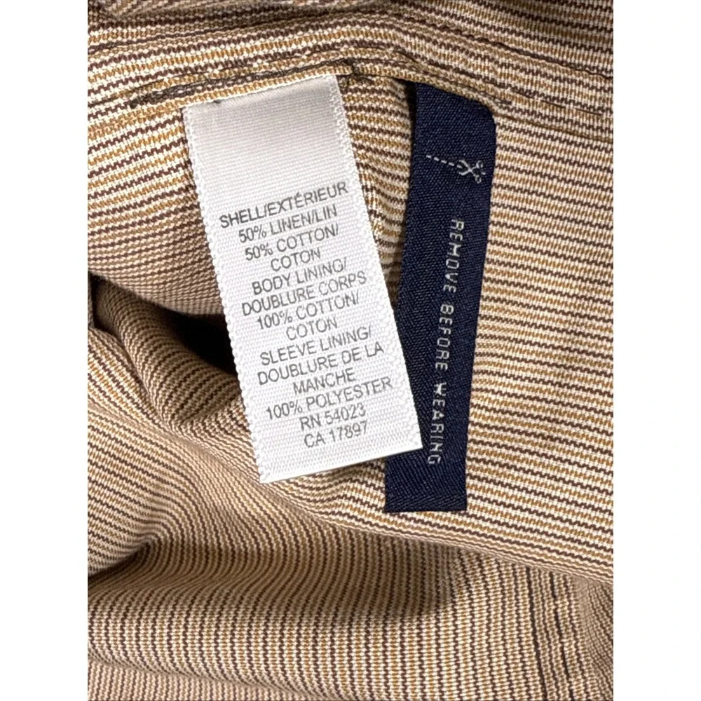 Banana Republic Blazer Mens Size 42R Linen Blend Two Button Preppy Office Career
